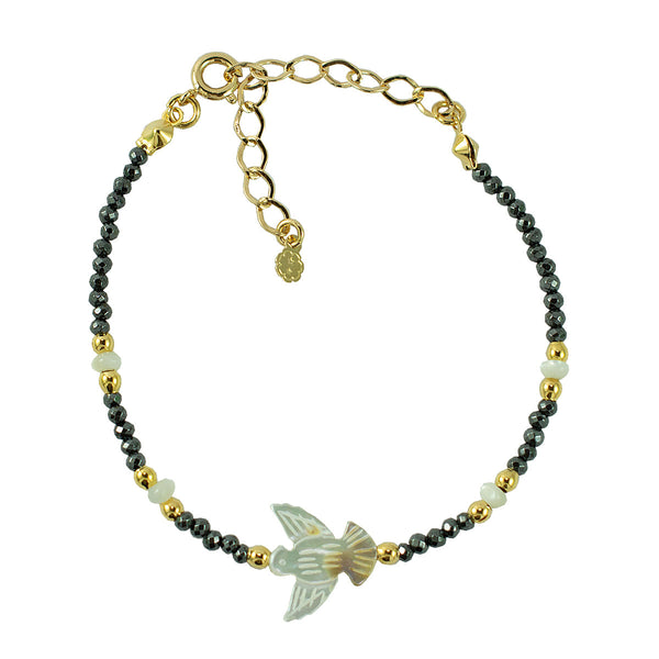 PULSEIRA PAZ MADREPÉROLA HEMATITA OURO