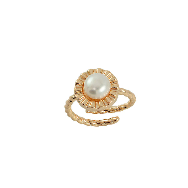 ANEL RAIAR PÉROLA OURO AJUSTÁVEL