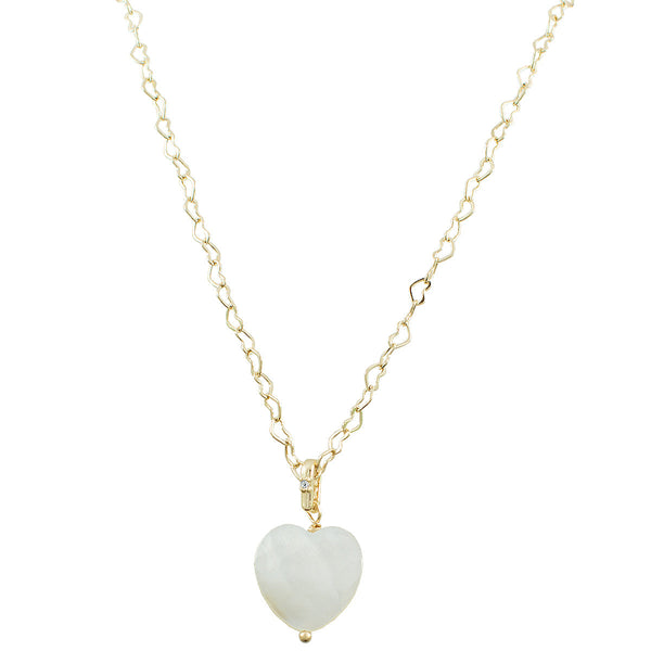 CHOKER CORAÇÃO MADRECITA OURO