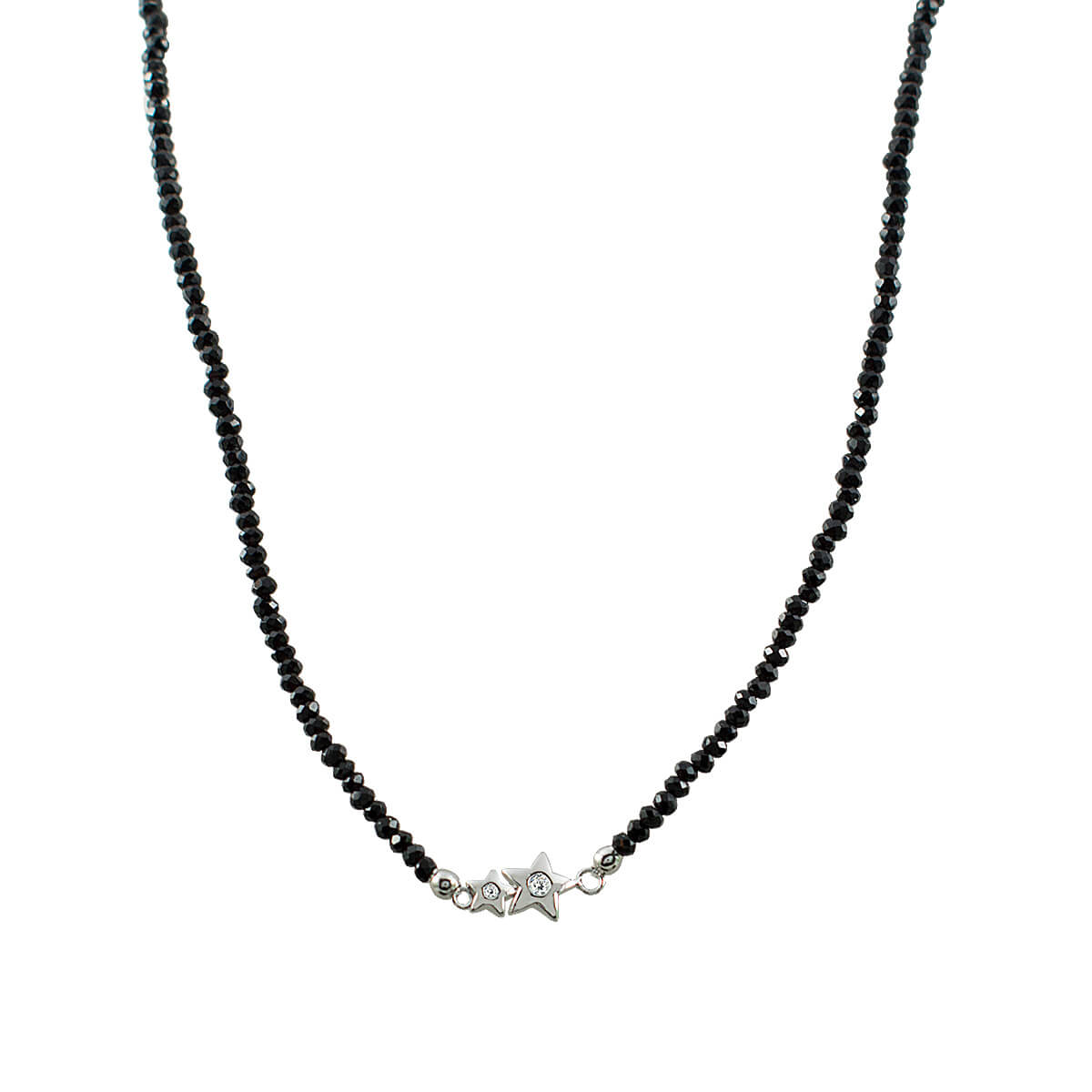 CHOKER NOITE ESTRELADA ESPINÉLIO RÓDIO
