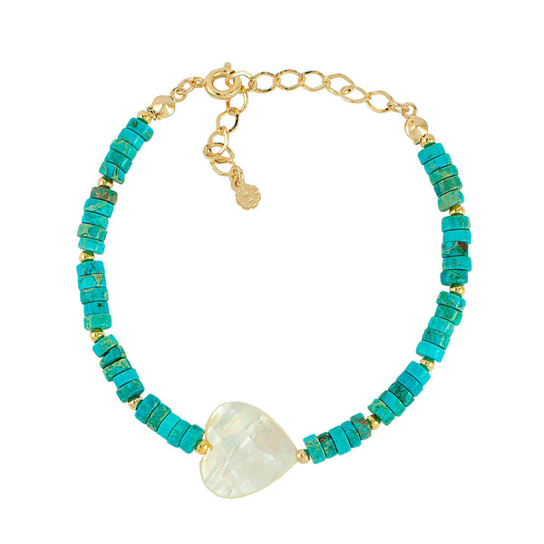 PULSEIRA AMOR TURQUESA OURO