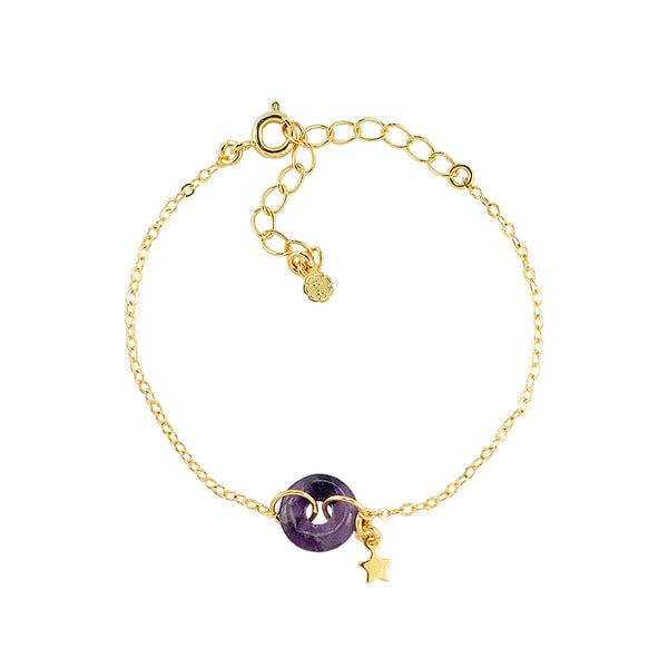 PULSEIRA CONEXÃO AMETISTA OURO