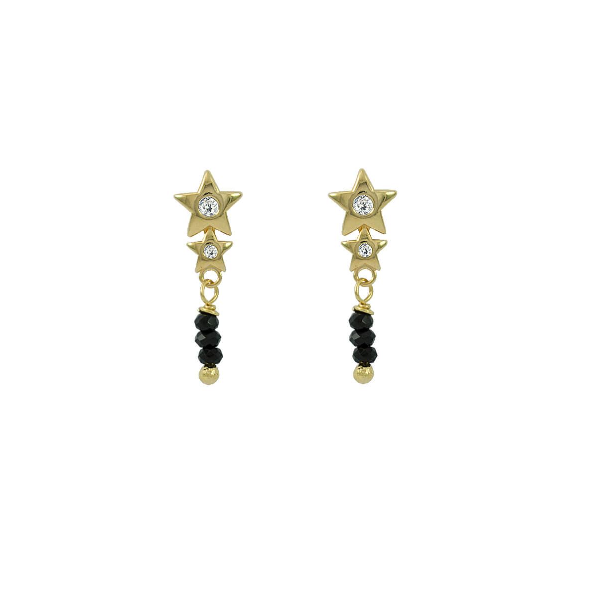 BRINCO NOITE ESTRELADA ESPINÉLIO OURO