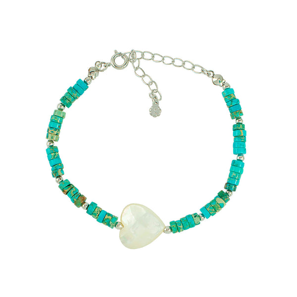 PULSEIRA AMOR TURQUESA RODIO