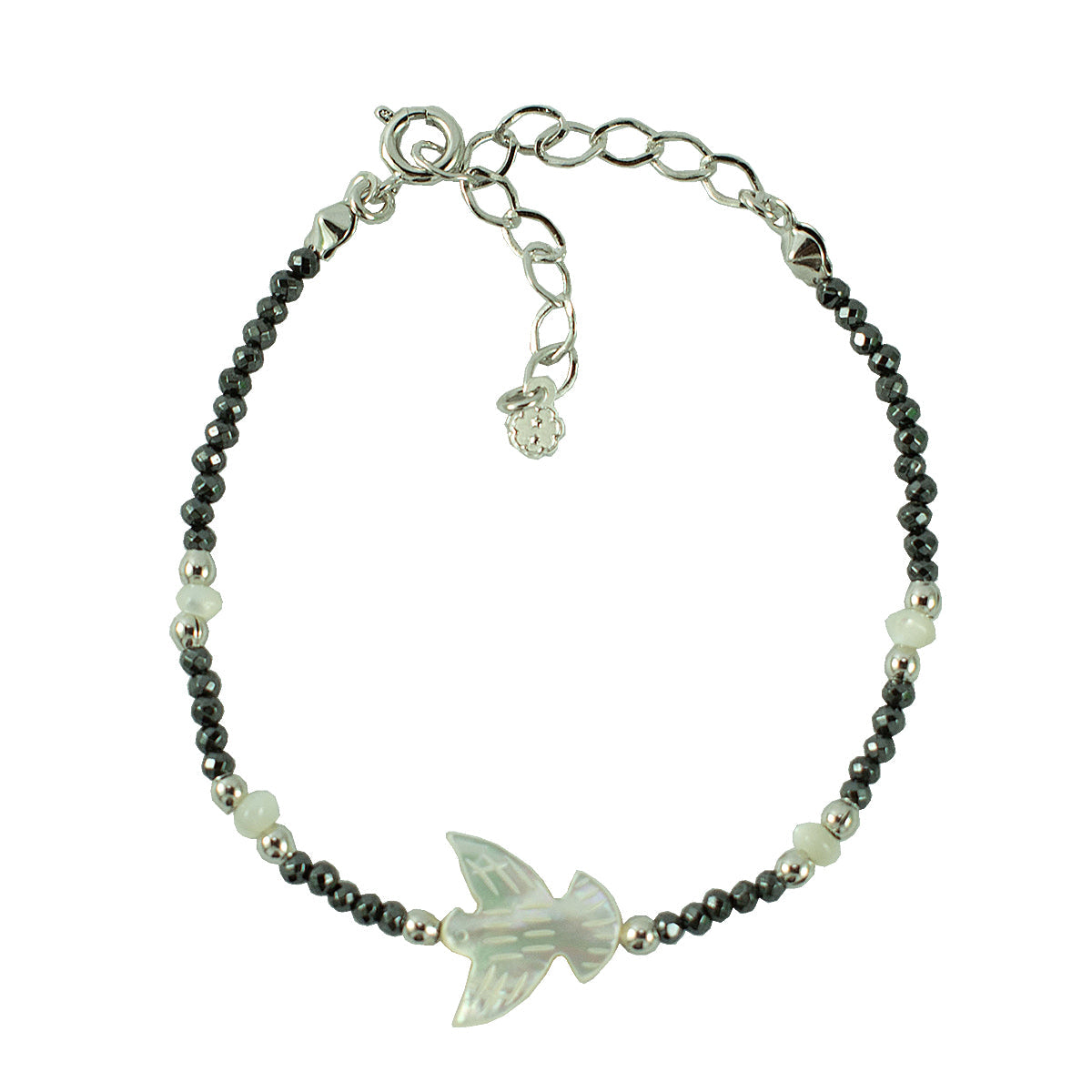 PULSEIRA PAZ MADREPÉROLA HEMATITA RÓDIO