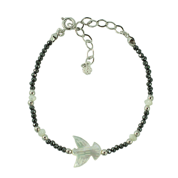 PULSEIRA PAZ MADREPÉROLA HEMATITA RÓDIO