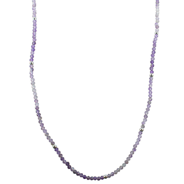 COLAR MINI AMETISTA RODIO