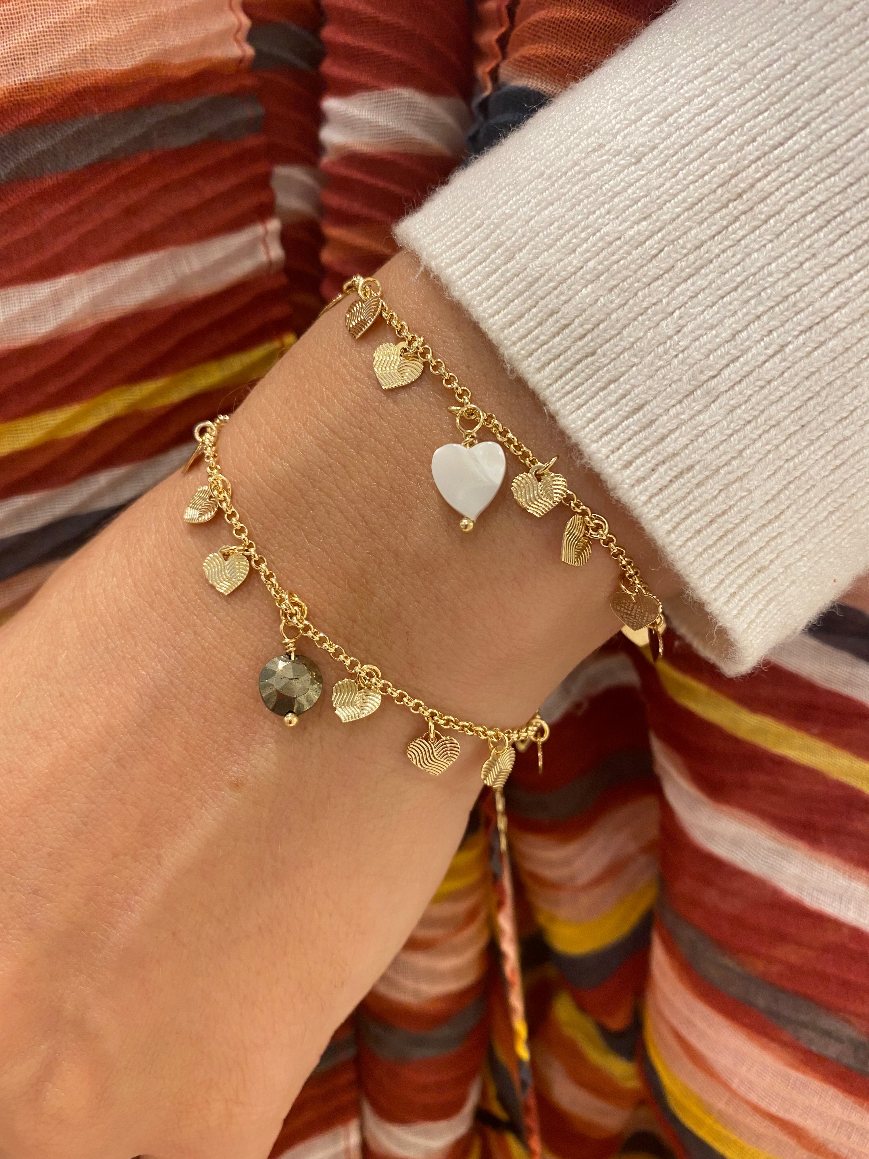 PULSEIRA HEART PIRITA OURO