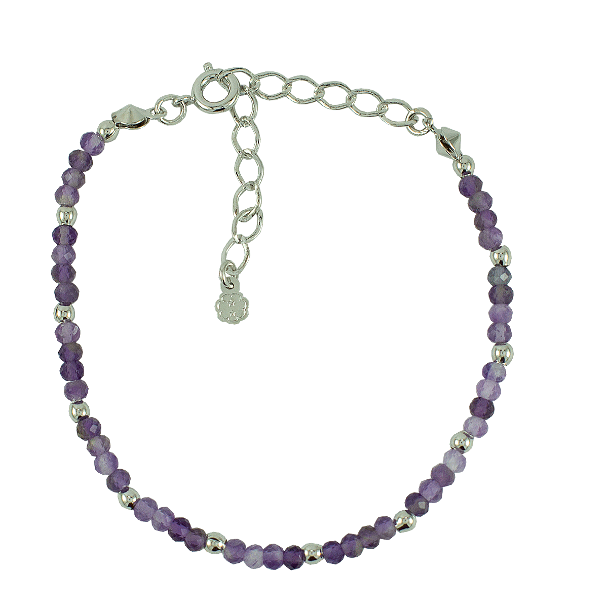 PULSEIRA MINI AMETISTA RODIO - Anilú
