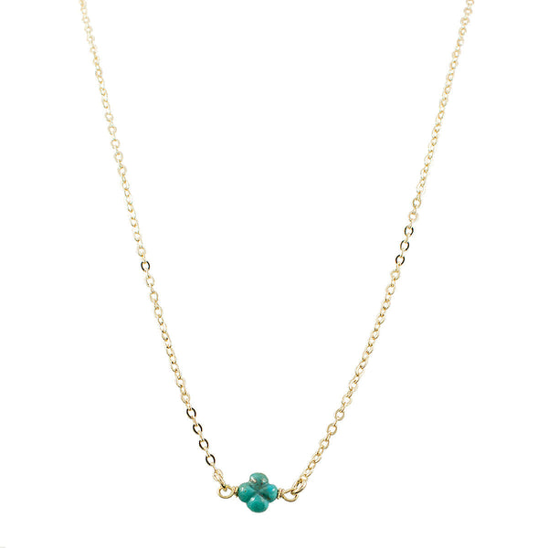 CHOKER TREVO TURQUESA OURO