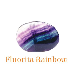 Anel Amor Próprio Fluorita Rainbow Ouro Ajustável