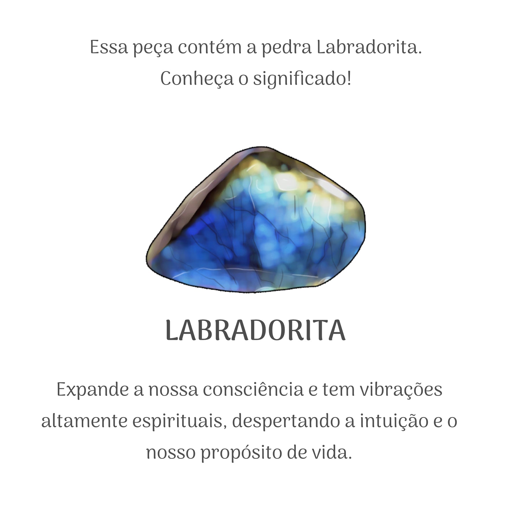 Pulseira Coração Labradorita Ouro