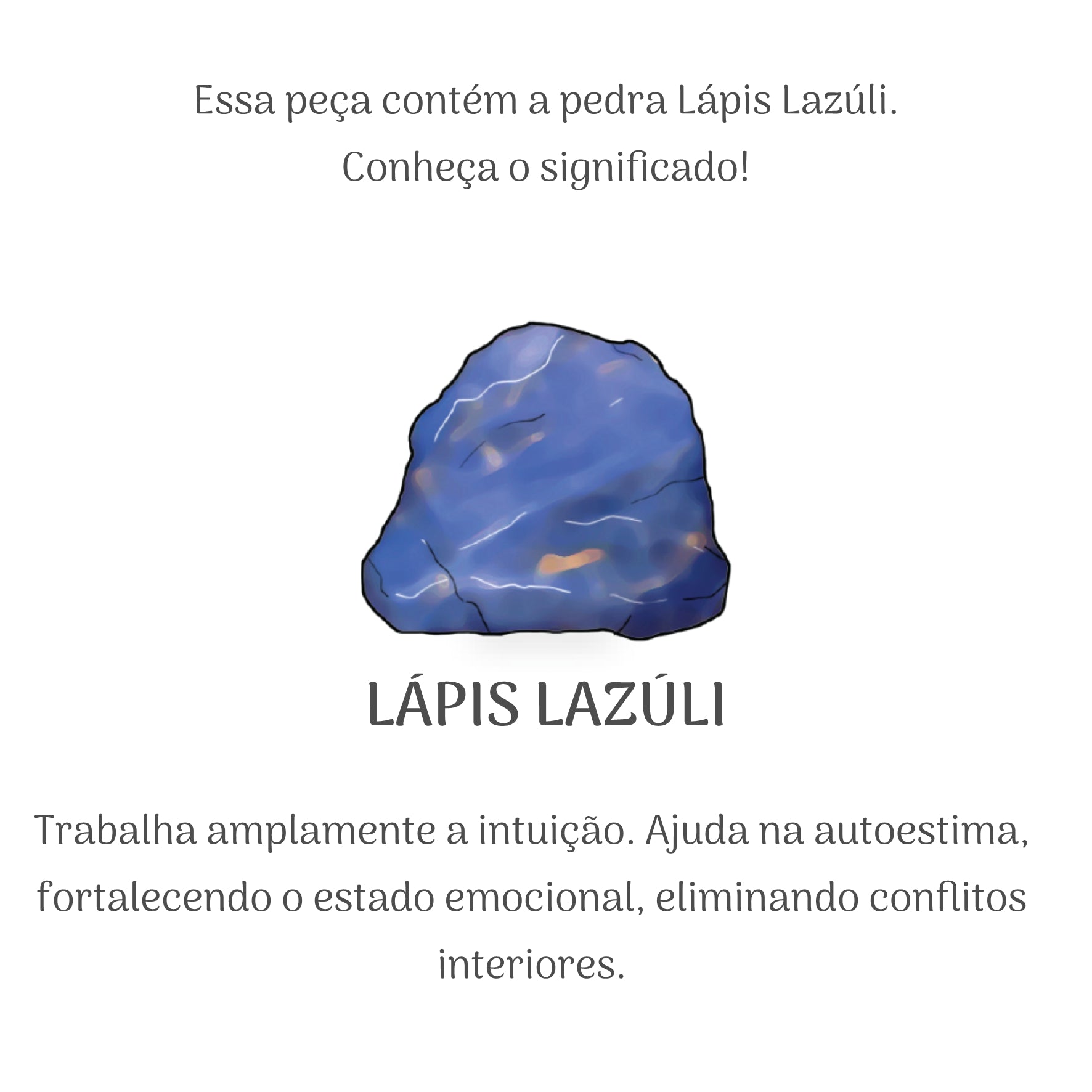 Colar Intuicao do Lapis Lazuli rodio