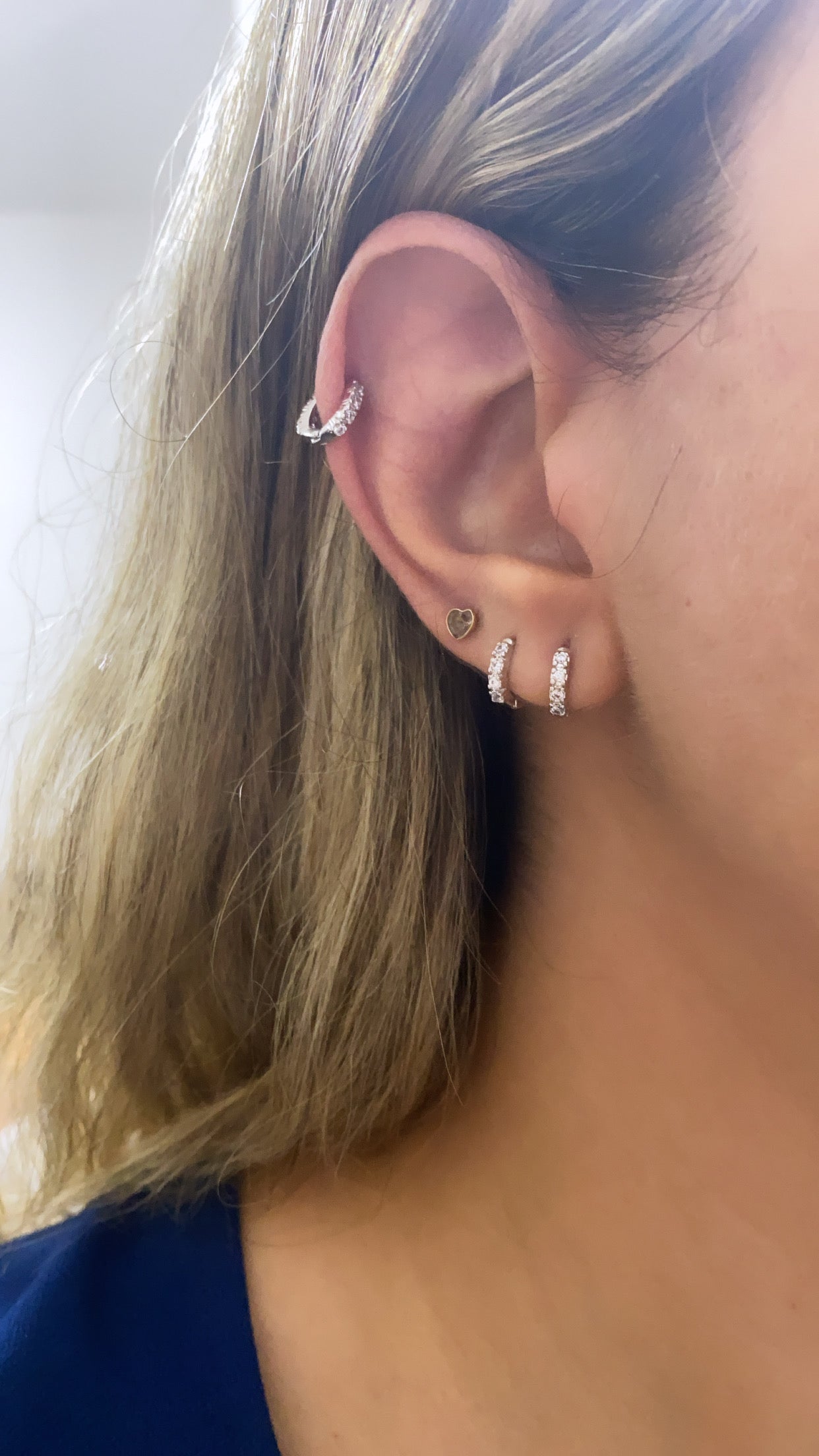 Argolinha Piercing Ródio - anilu bijoux