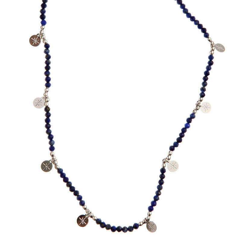 Colar Intuicao do Lapis Lazuli rodio