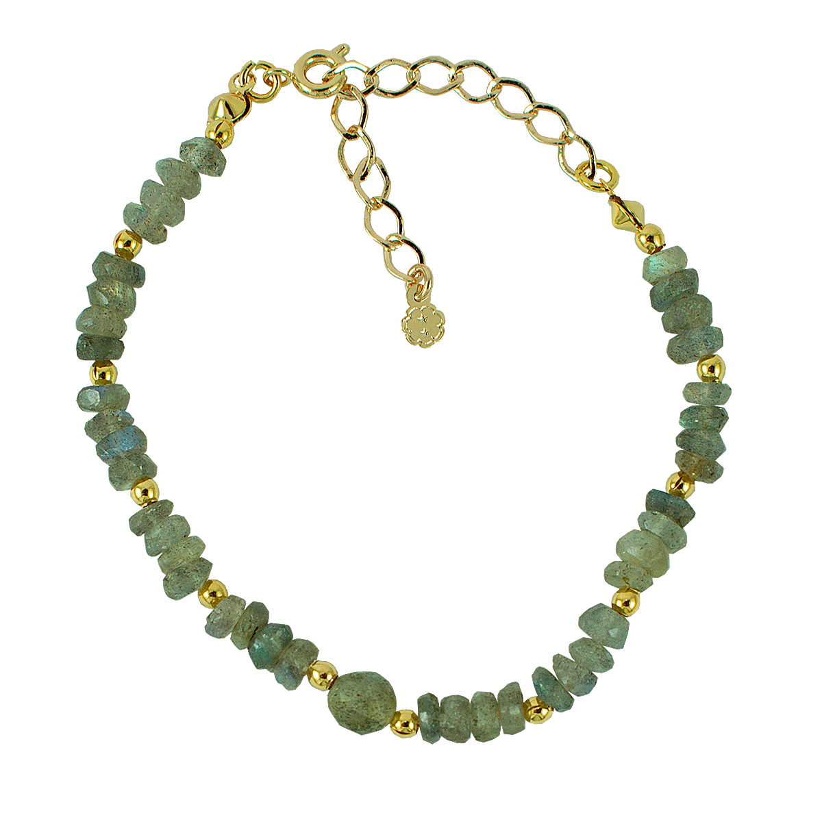 Pulseira Labradorita Ouro