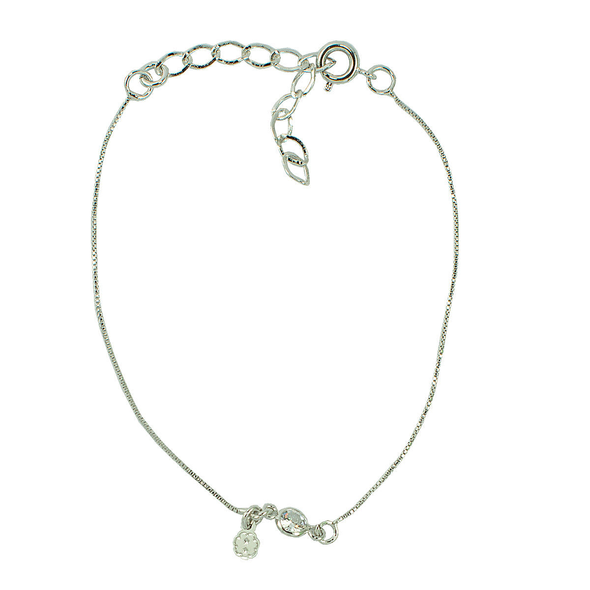 Pulseira Pontinho Luz Ródio