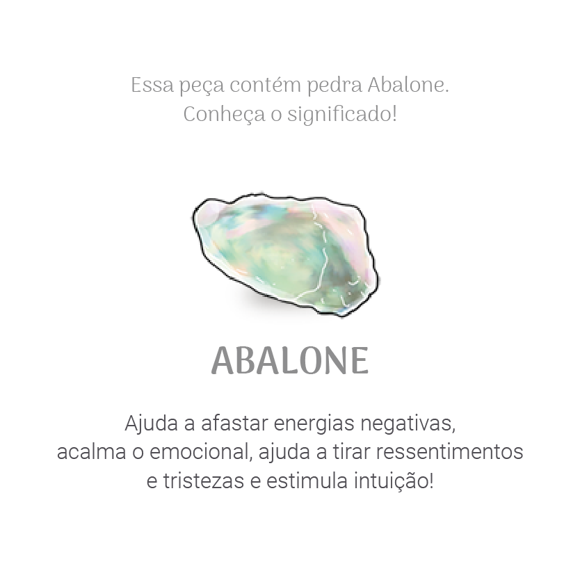 Brinco Concha Abalone Ouro