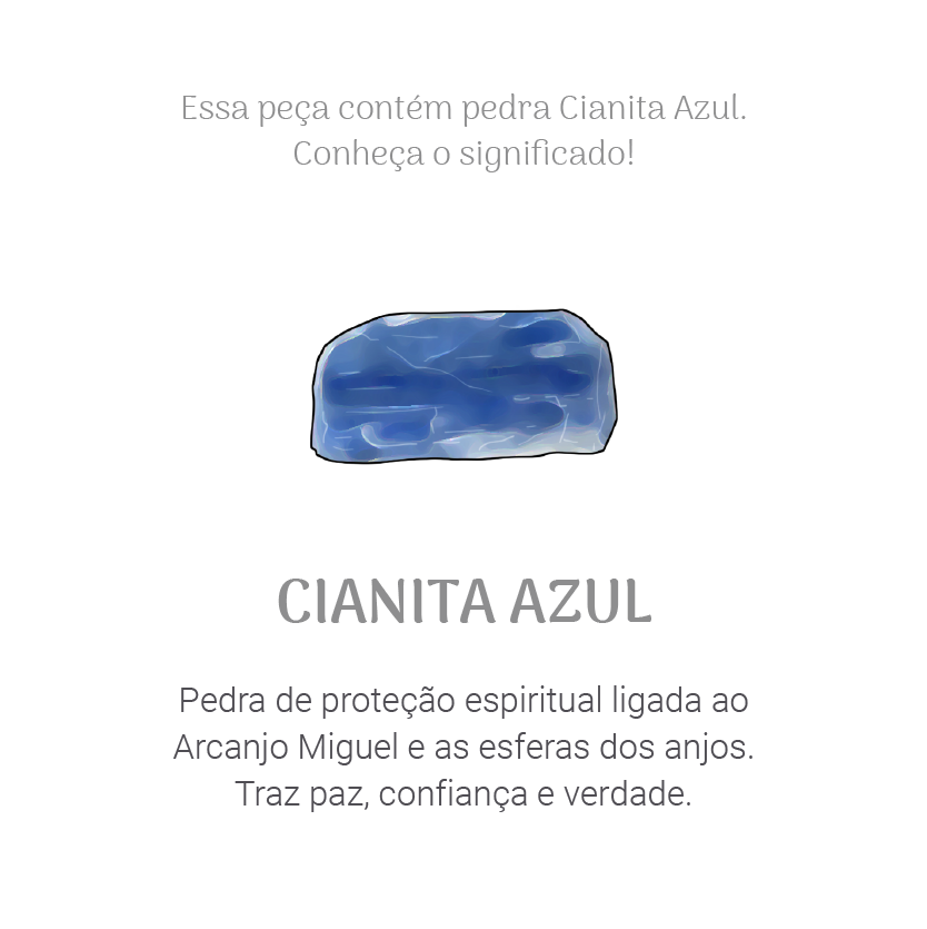 Pulseira Cianita Estrelar Ródio