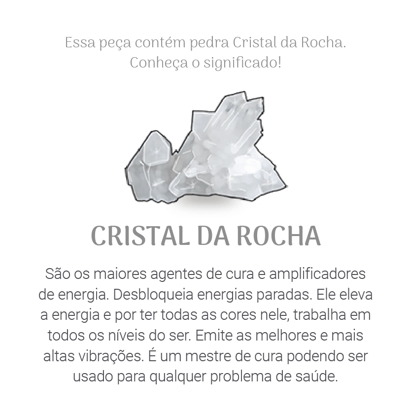 Argola Cristal da Rocha Ródio