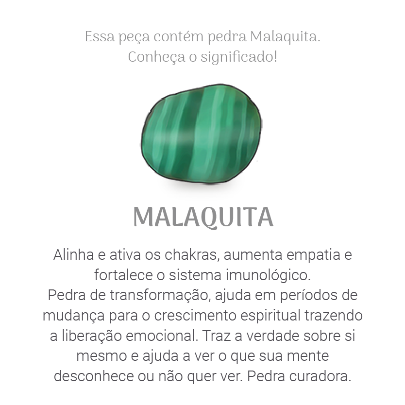 Colar Olho de malaquita Ouro