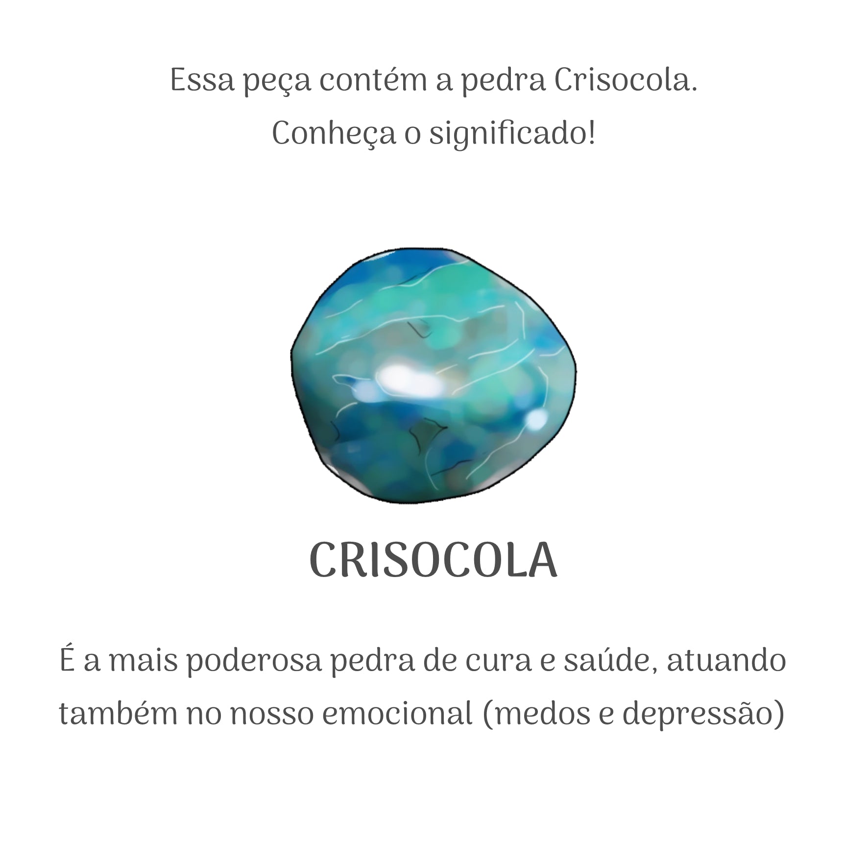 Colar Sedona Crisocola  Ouro