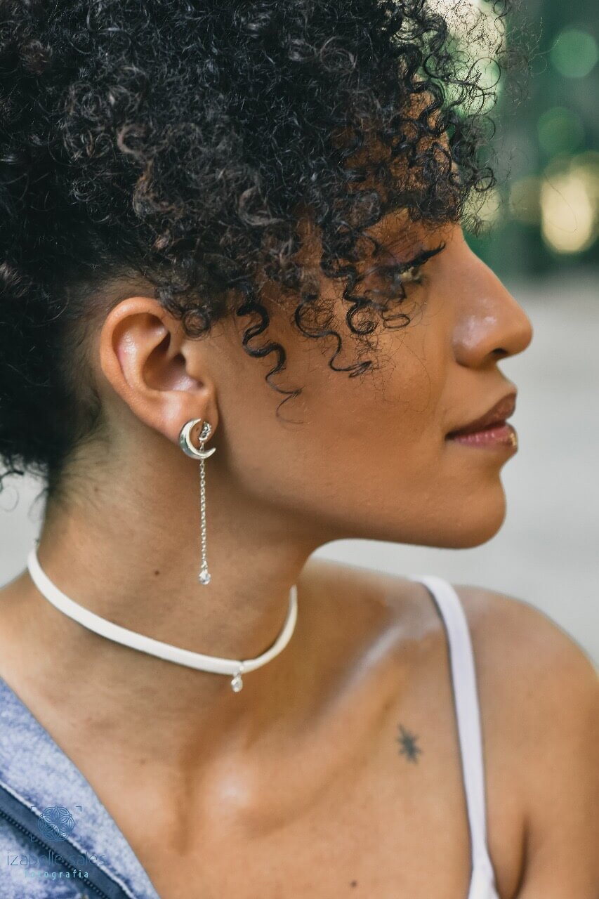 Chocker Branco Luz Ródio - anilu bijoux